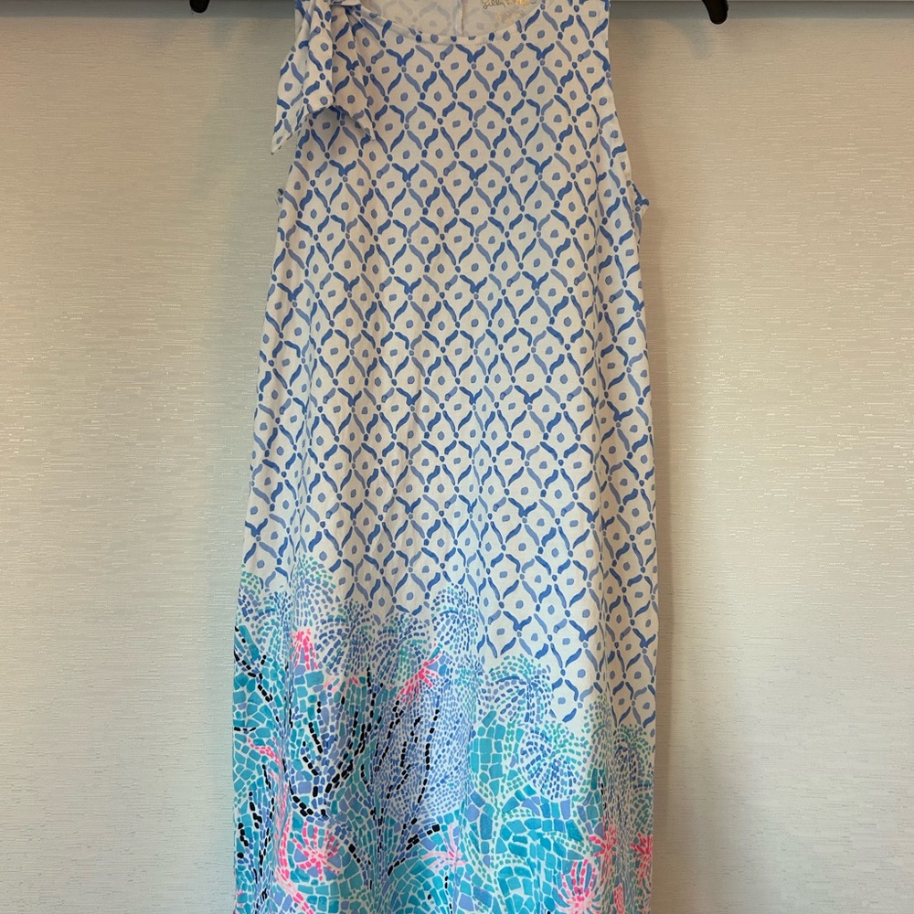 Lilly Pulitzer size XXS Blue and White Patterned Sleeveless Dress